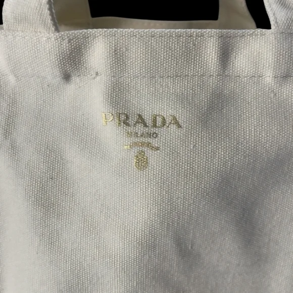 PRADA Cream VIP Canvas Tote Bag Limited Edition - Picture 4 of 6